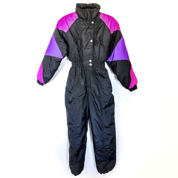 Vintage 90s Swiss Alps Ski Suit | Women’s M | Retro One Piece Snowsuit - Picture 5 of 8